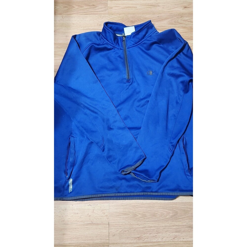 Champion Duo Fold Pullover Blue Men’s Size X-Large  24w X 32L Sweater